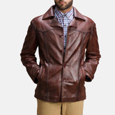 Yabion Brown Leather Jacket